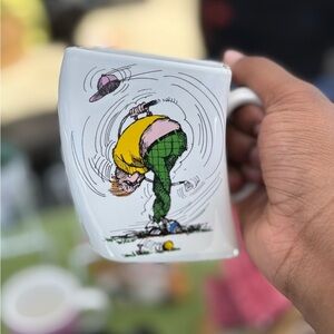 Golf Cartoon White Mug
